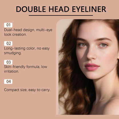 Delineador de ojos de doble punta Zephoco: delineador de precisión de doble punta