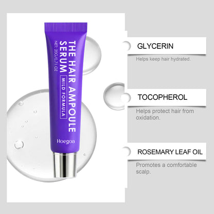 Suero capilar en ampolla Hoegoa: hidratación ligera y cuidado reconfortante para el cuero cabelludo