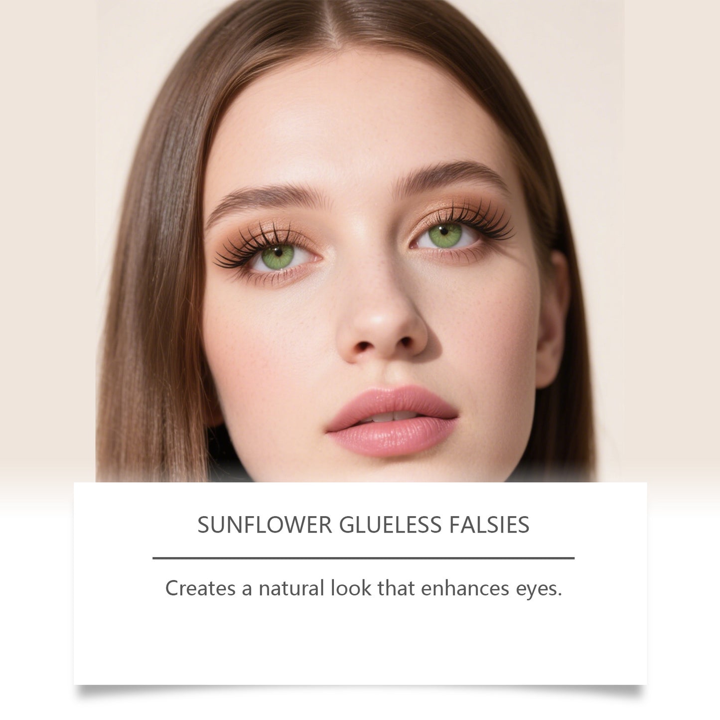 Nymixa Sunflower Glueless Press-On False Lashes – No Glue Needed, Natural Cluster Lashes (36PCS)