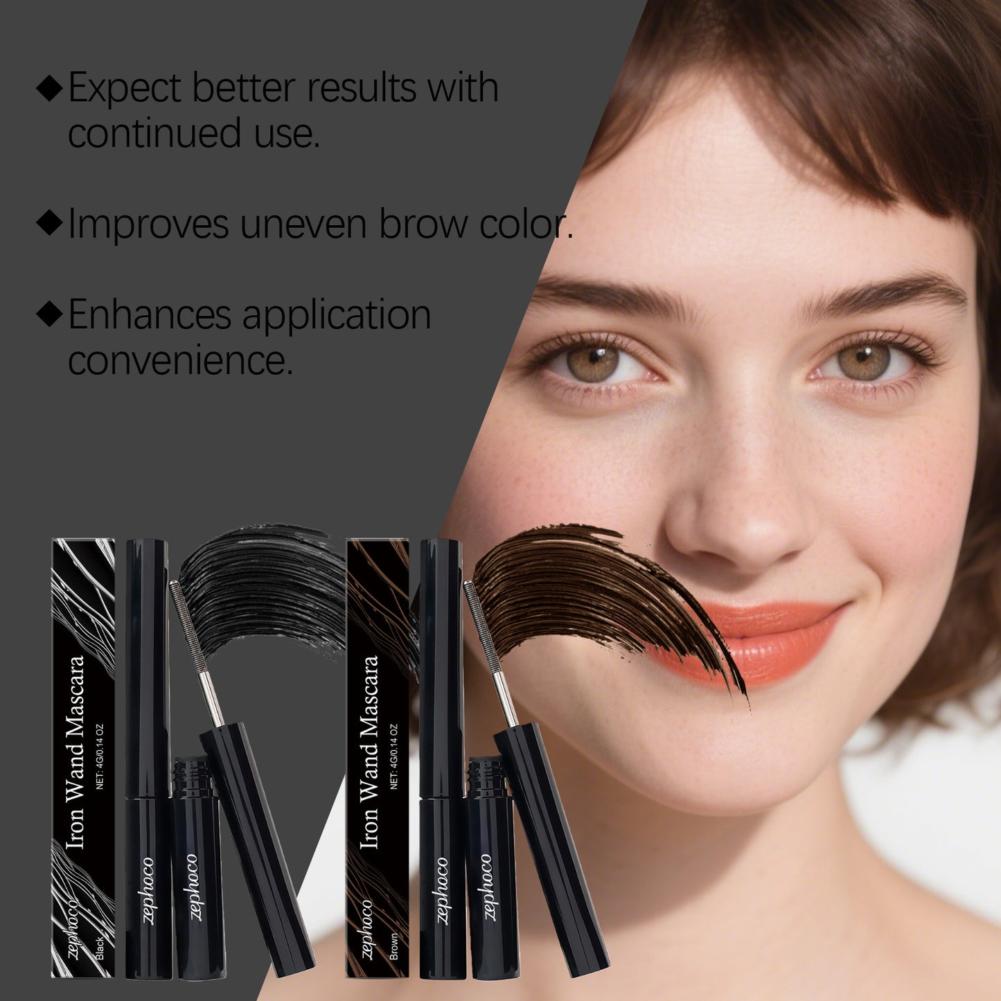 Iron Wand Mascara – Lightweight Long-Lasting Curl & Smudge-Proof Lash Formula