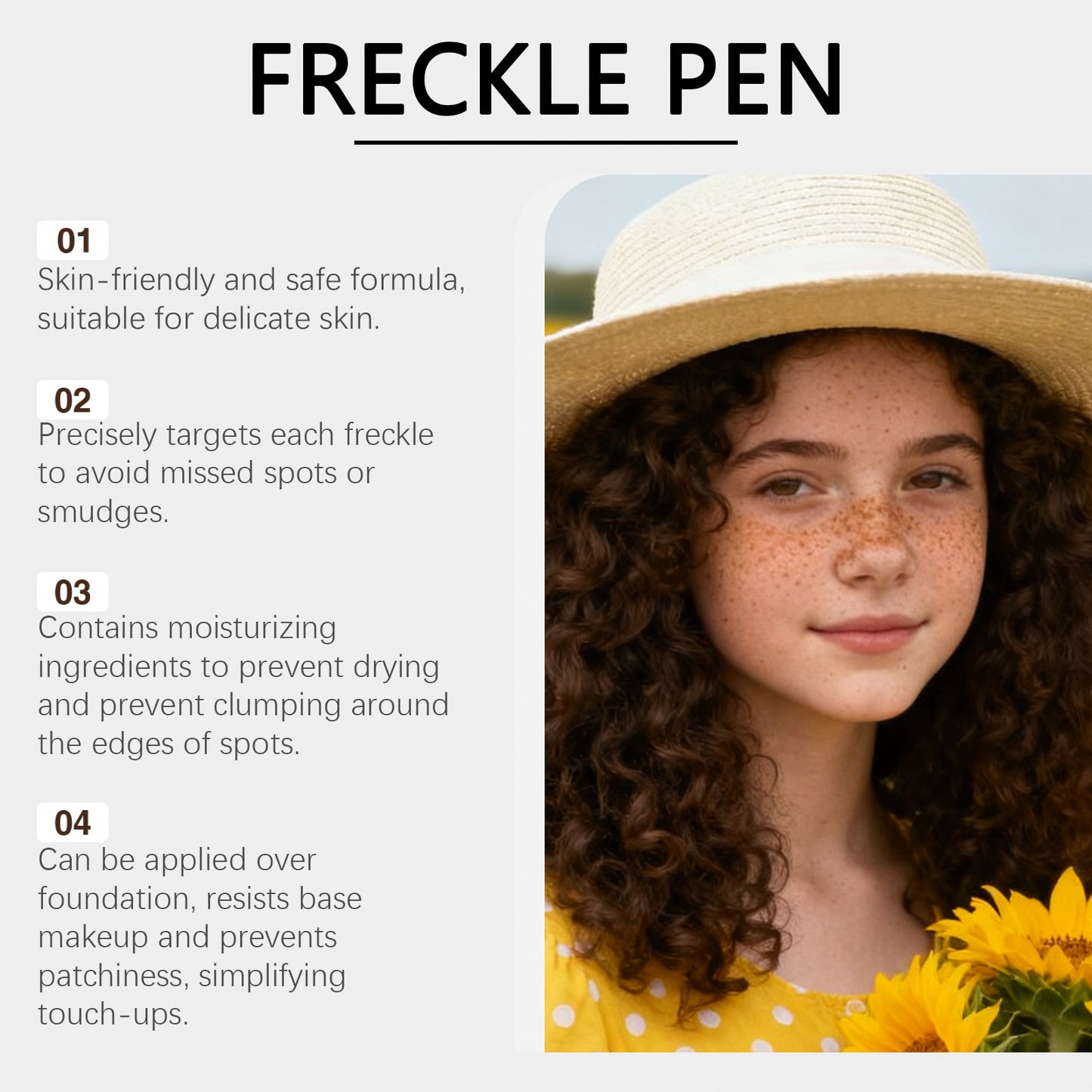 Zephoco Freckle Makeup Pen – Natural-Looking Waterproof Long-Lasting Freckle Effect for Face