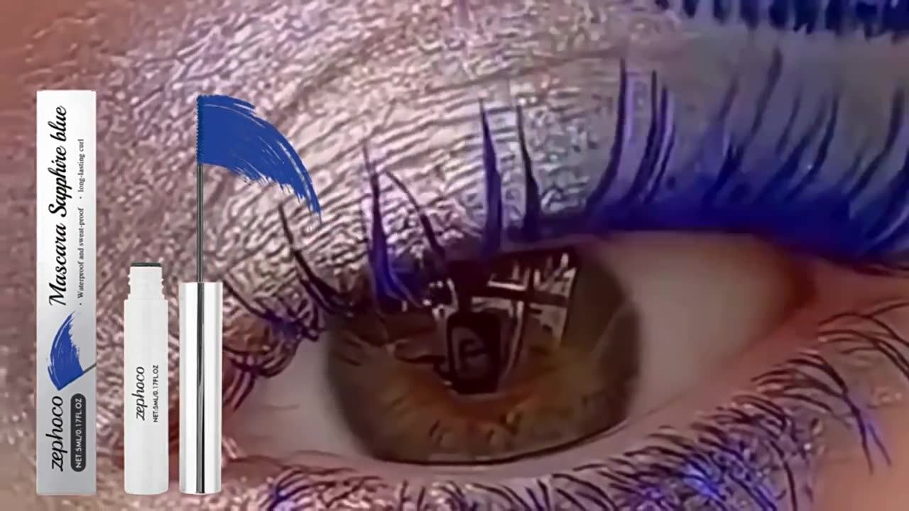 Máscara de pestañas Zephoco: fórmula resistente al agua, suave y sin grumos
