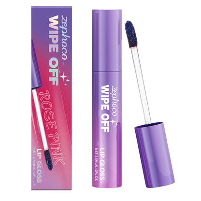 Zephoco Wipe Off Lip Gloss – Long-Lasting Color with a Lightweight Finish
