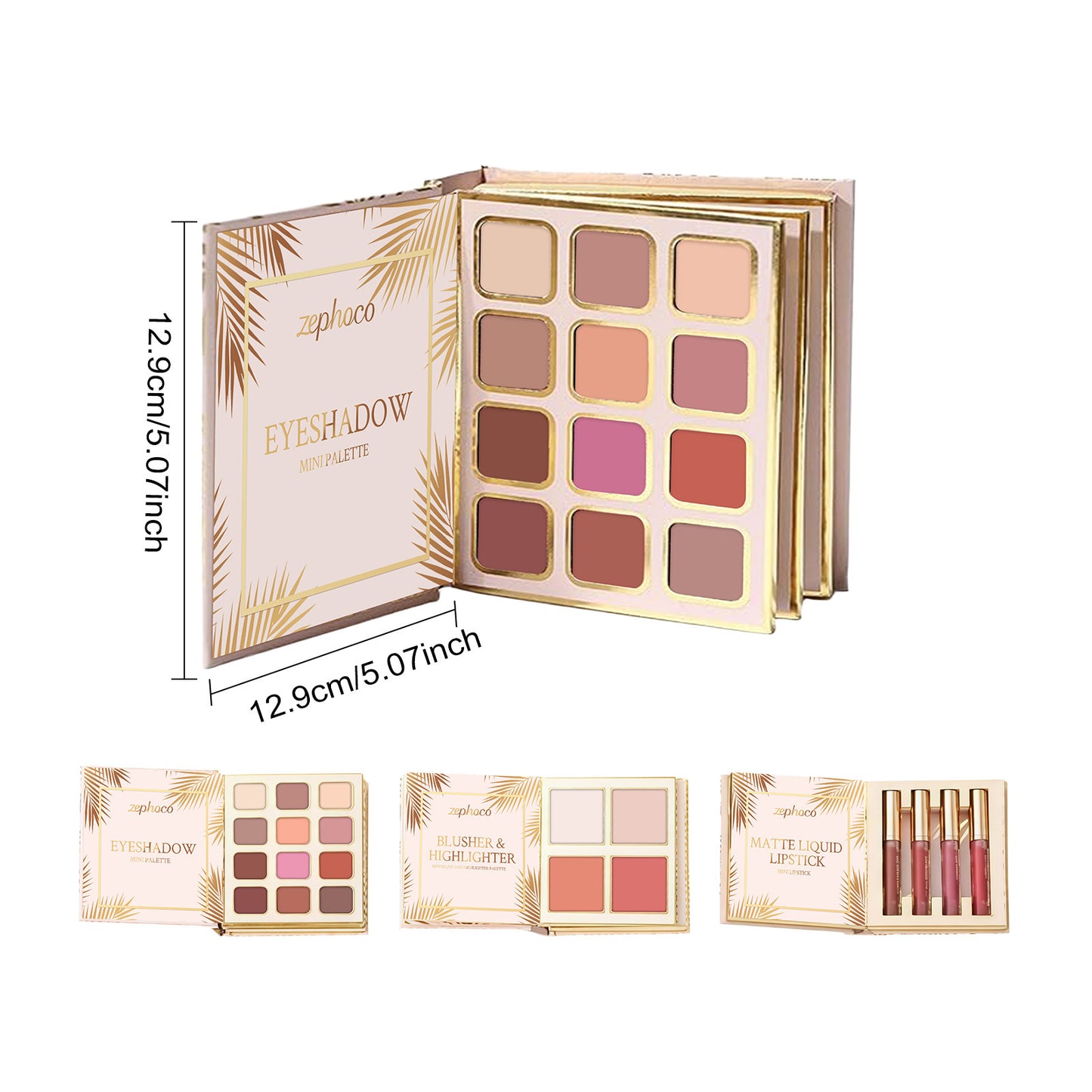 Zephoco Eyeshadow Mini Palette – Rich Pigment & Long-Lasting Smooth Finish