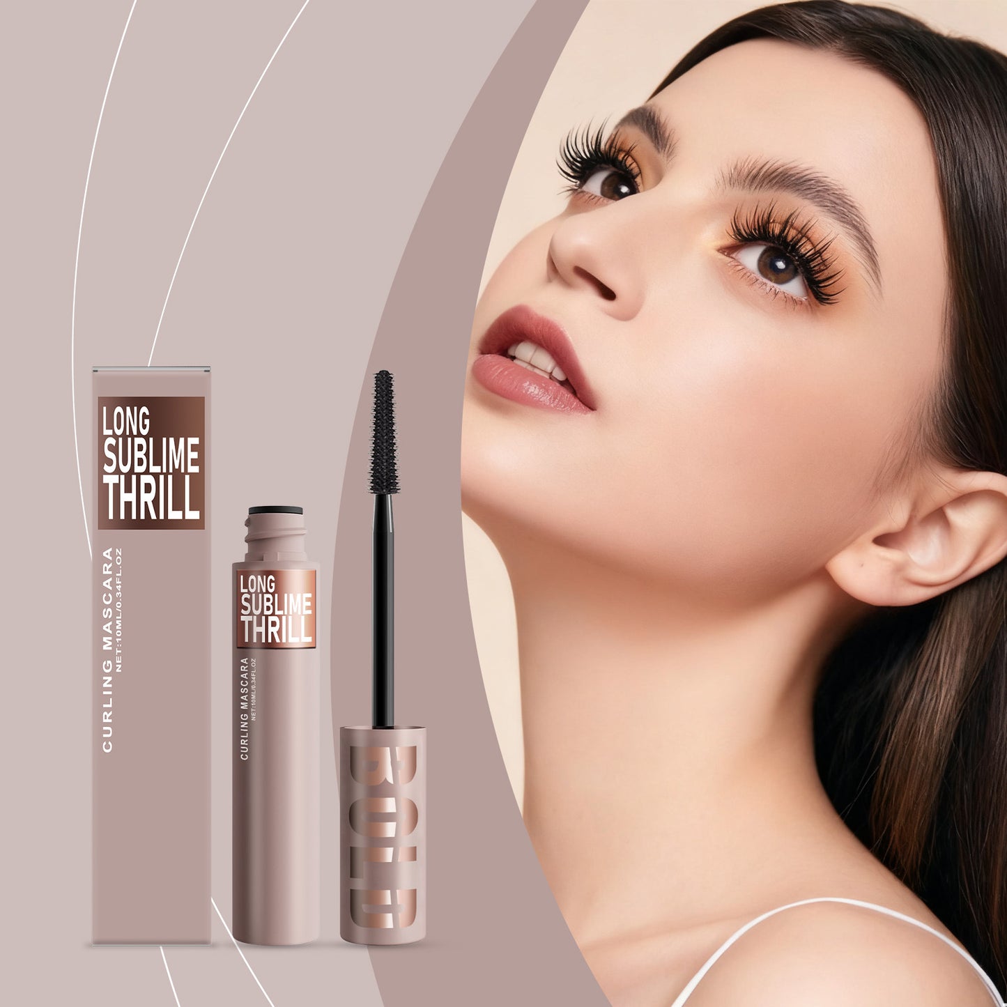 Zephoco Long Sublime Thrill Curling Mascara – Buildable Volume & Defined Lash Look