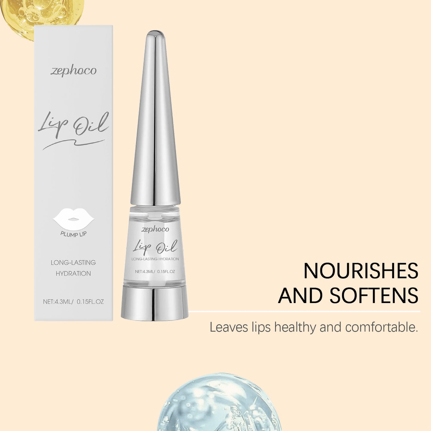 Zephoco Long-Lasting Hydrating Lip Oil – Nourishing & Soft Finish