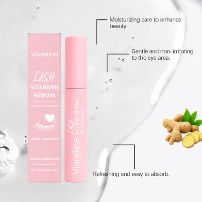 Suero nutritivo para pestañas Viareline: cuidado hidratante ligero para pestañas (3 ml)