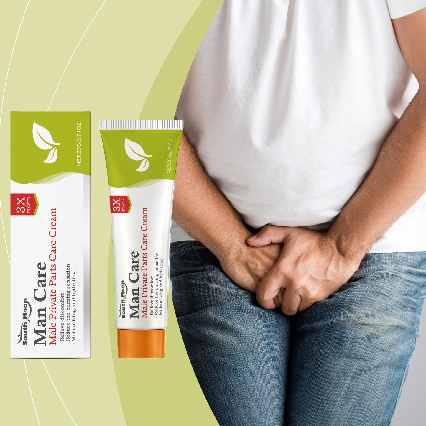 Fluvaris Men’s Intimate Care Cream – Lightweight Hydrating Skin Comfort Cream (50g)