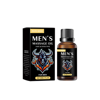 North Moon Men’s Massage Oil – Lightweight Hydrating Body Care Oil for Daily Use (30ml)