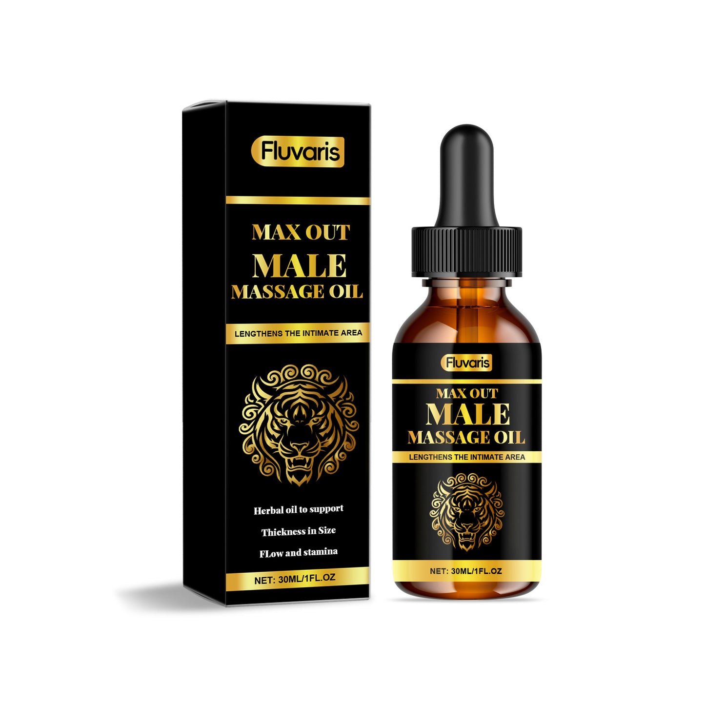 Fluvaris Male Massage Oil – Lightweight Hydrating Body Oil for Daily Care (30ml)