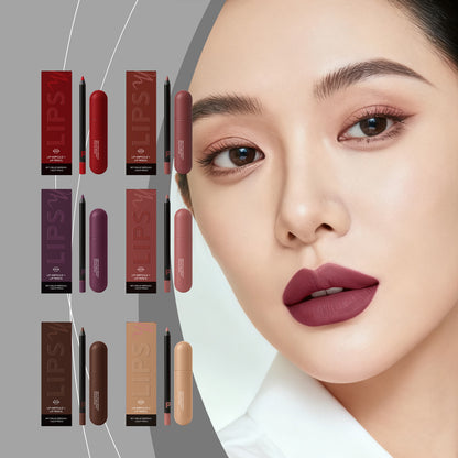 Duo Ampoule à Lèvres et Crayon à Lèvres – Définition Lisse Longue Tenue