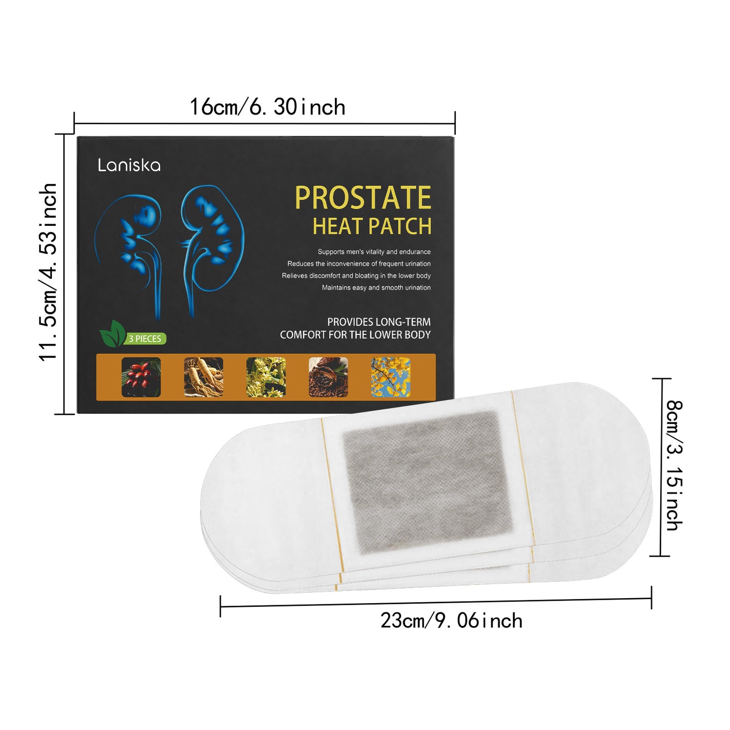 Fluvaris Men’s Warming Body Patch – Lightweight Comfort Heat Patch for Daily Care (3 Patches)