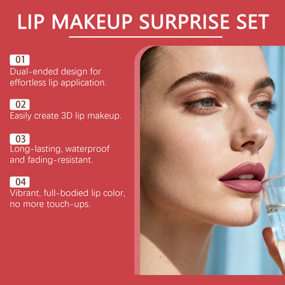 Zephoco Lip Makeup Surprise Set – Cream Lipstick & Lip Liner Duo