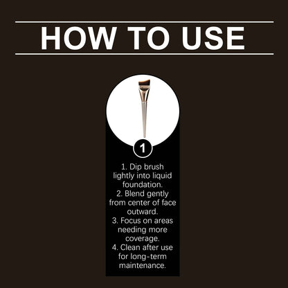Professional Angled Face Makeup Brush – Foundation & Contour Blending Tool