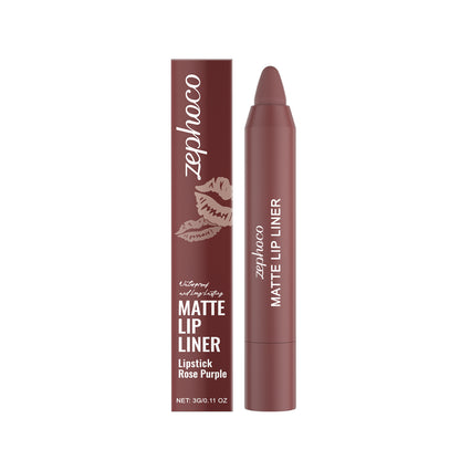 Zephoco Matte Lip Liner – Long-Wear Lipstick Pencil for Defined Lips