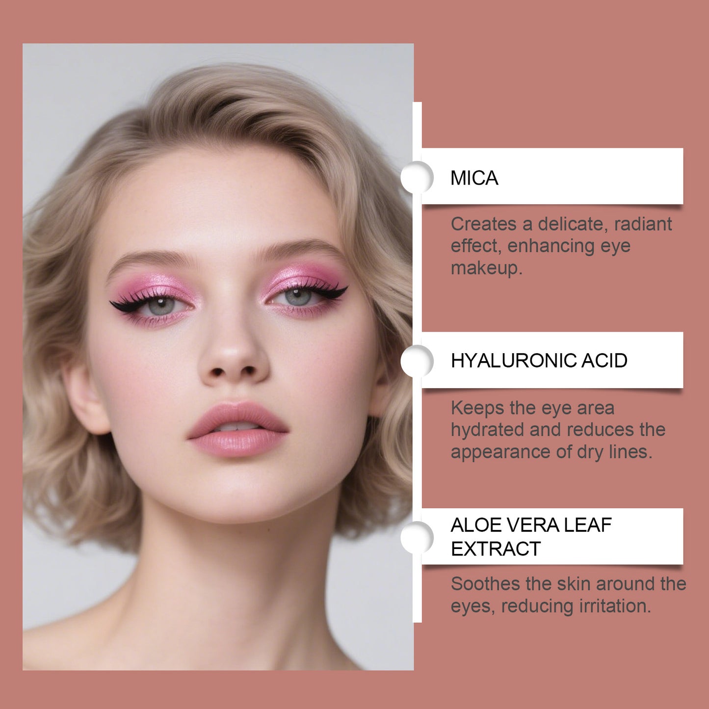 Sombra de ojos líquida Zephoco: secado rápido, suave y resistente a las manchas (varios tonos)