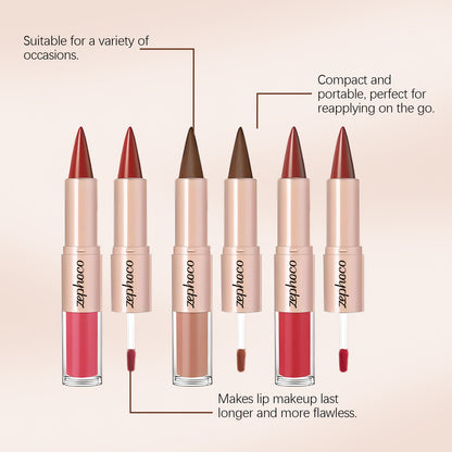 Zephoco Nourishing Dual-Ended Lipstick & Lip Gloss