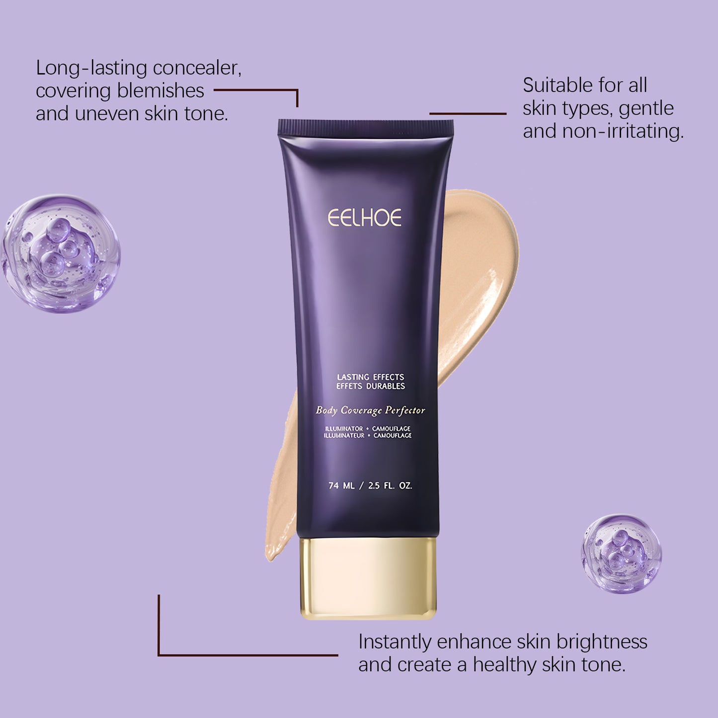EELHOE Body Coverage Perfecting Concealer Cream – Long-Lasting Natural Finish