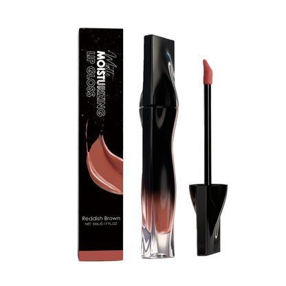 Zephoco Matte Moisturizing Lip Gloss – Soft Matte Lip Color with Precision Brush