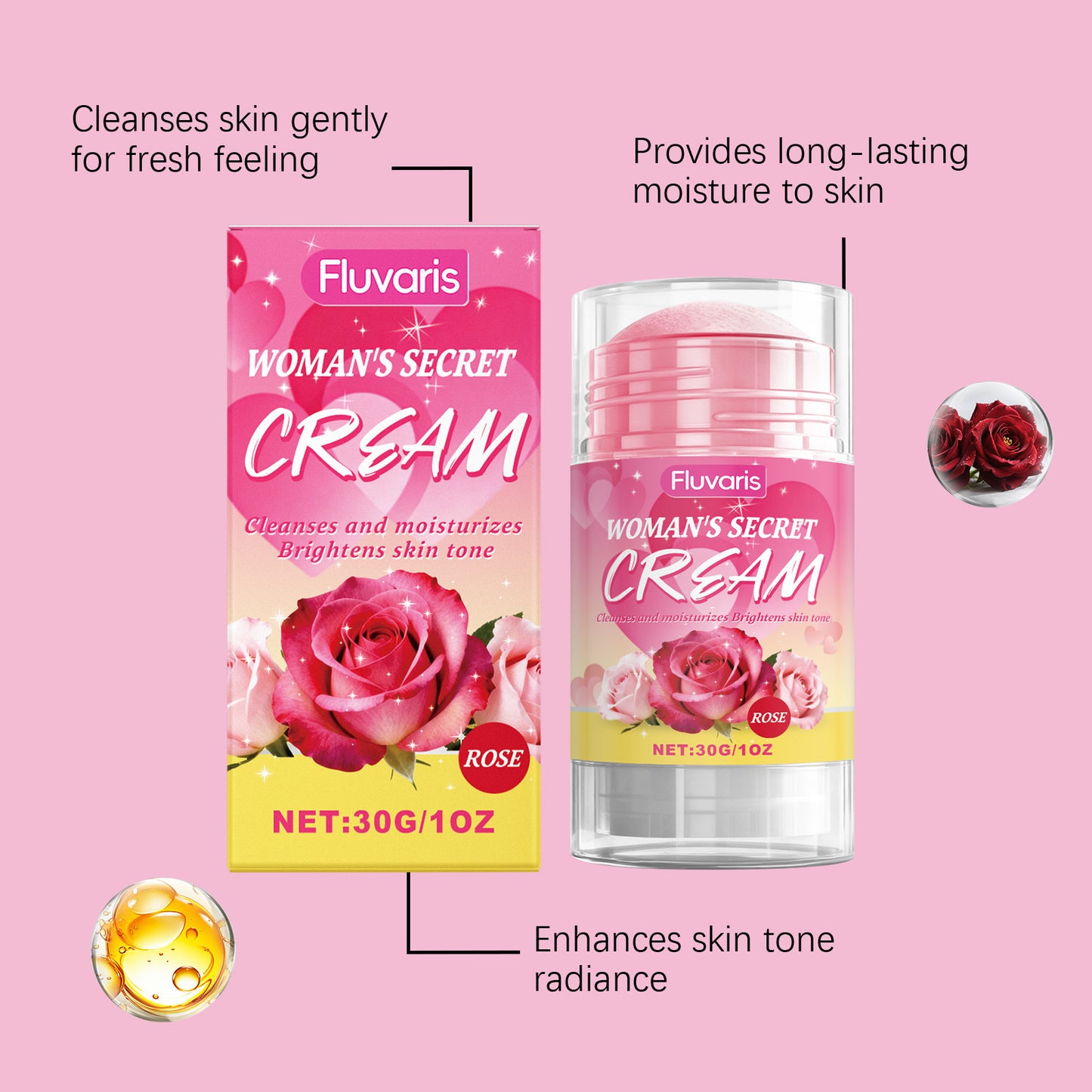 Fluvaris Women’s Secret Care Cream – Gentle Hydration & Daily Intimate Care • Lightweight Moisturizing Support (30g)