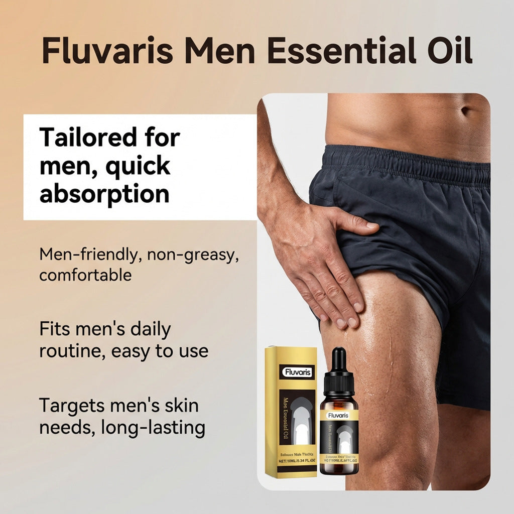Fluvaris Men’s Essence Oil | Lightweight Hydrating Intimate Skin Care | 10ml