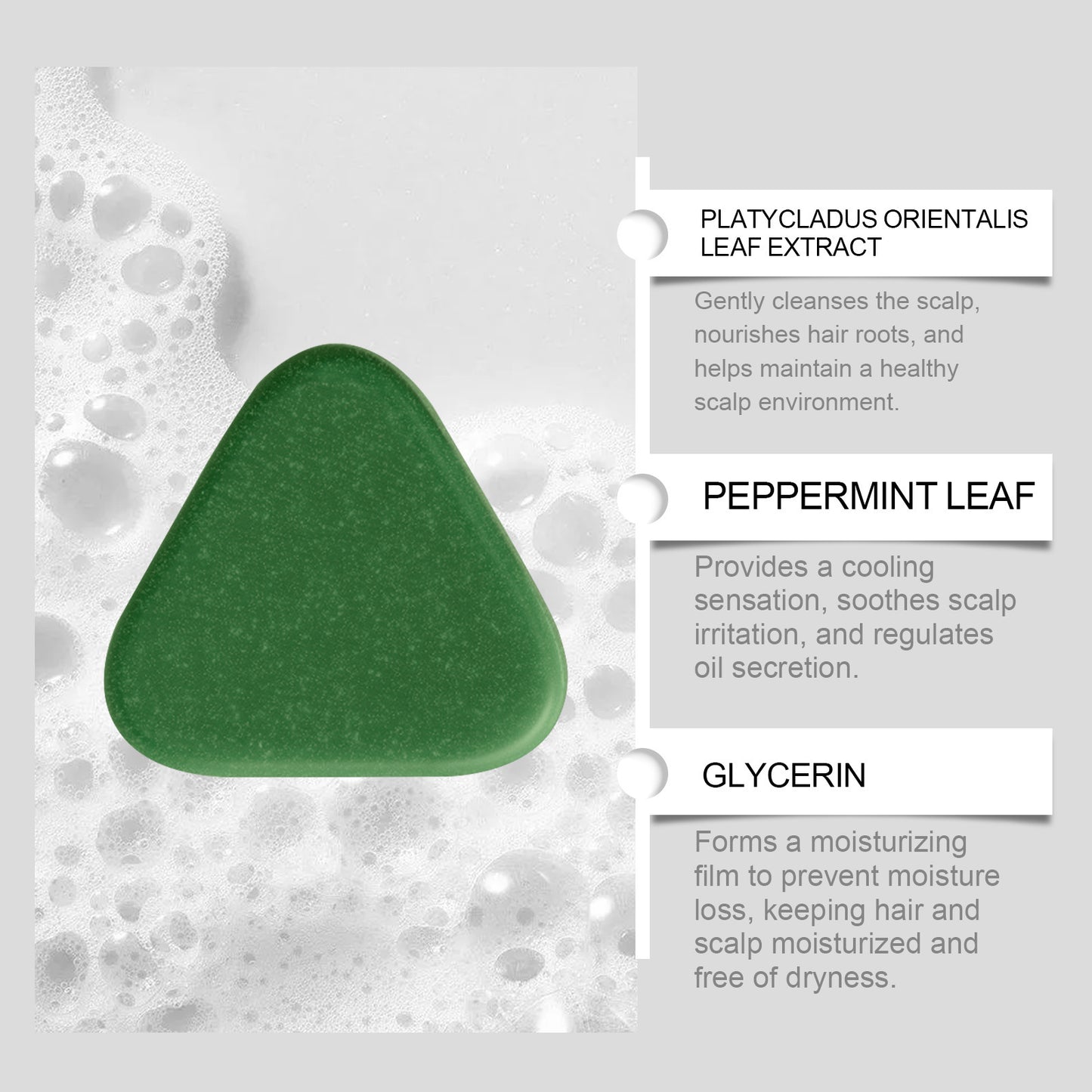 Champú y jabón de Hoegoa Platycladus Orientalis: nutre y fortalece el cabello (120 g)