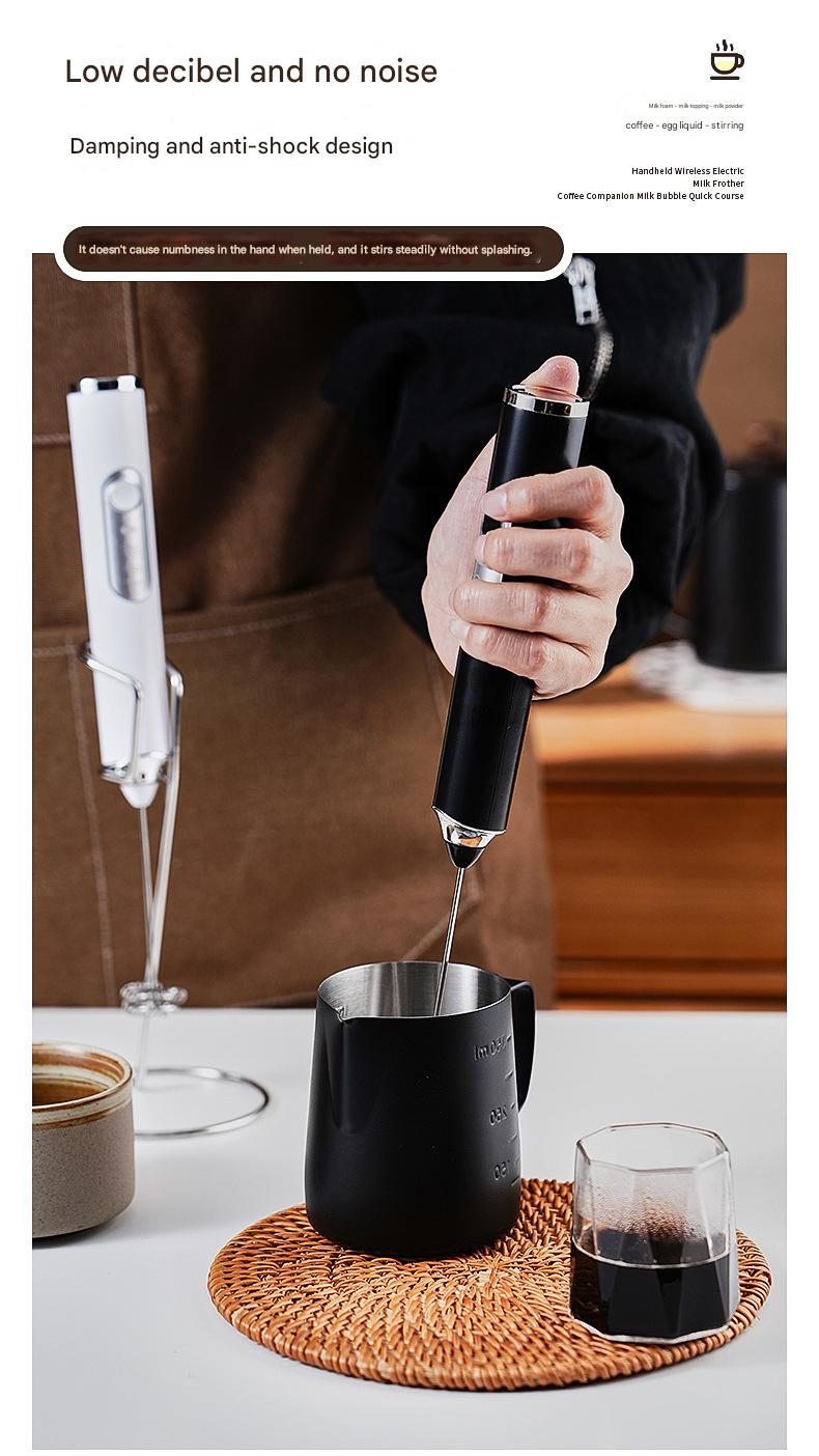 Rechargeable Handheld Milk Frother – Electric Coffee Foamer & Egg Beater for Home Use
