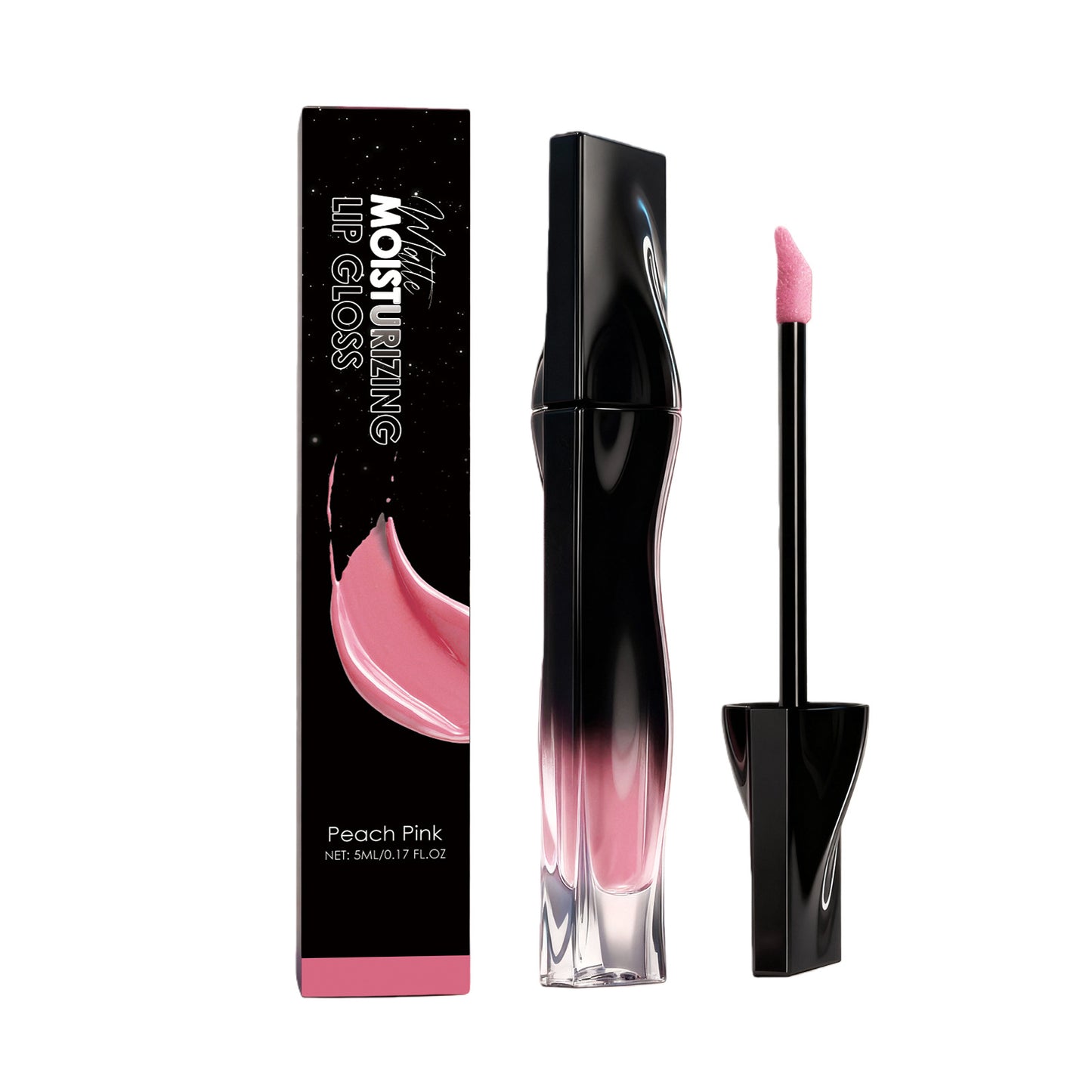 Zephoco Matte Moisturizing Lip Gloss – Soft Matte Lip Color with Precision Brush