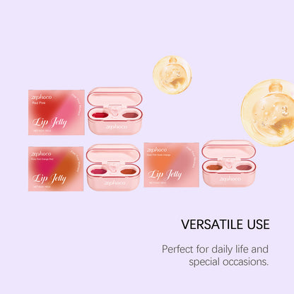 Zephoco Lip Jelly Duo Set – Rouge à lèvres fini brillant et mat