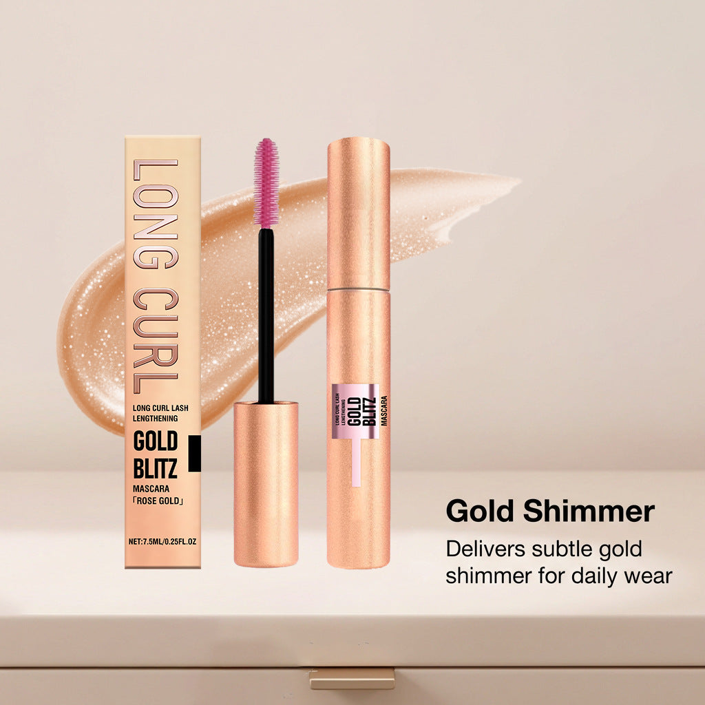 Zephoco Gold Blitz Lightweight Mascara – Buildable Lash Definition & Shimmer Finish
