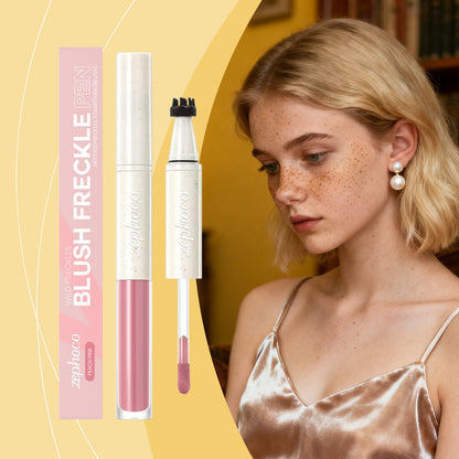 Zephoco Blush Freckle Pen – Quick-Dry, Natural Finish & Portable Double-End Design