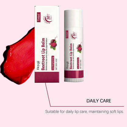Hoygi Beetroot Tinted Lip Balm SPF 50 PA++ – Lightweight, Non-Sticky & Lip-Enhancing Care