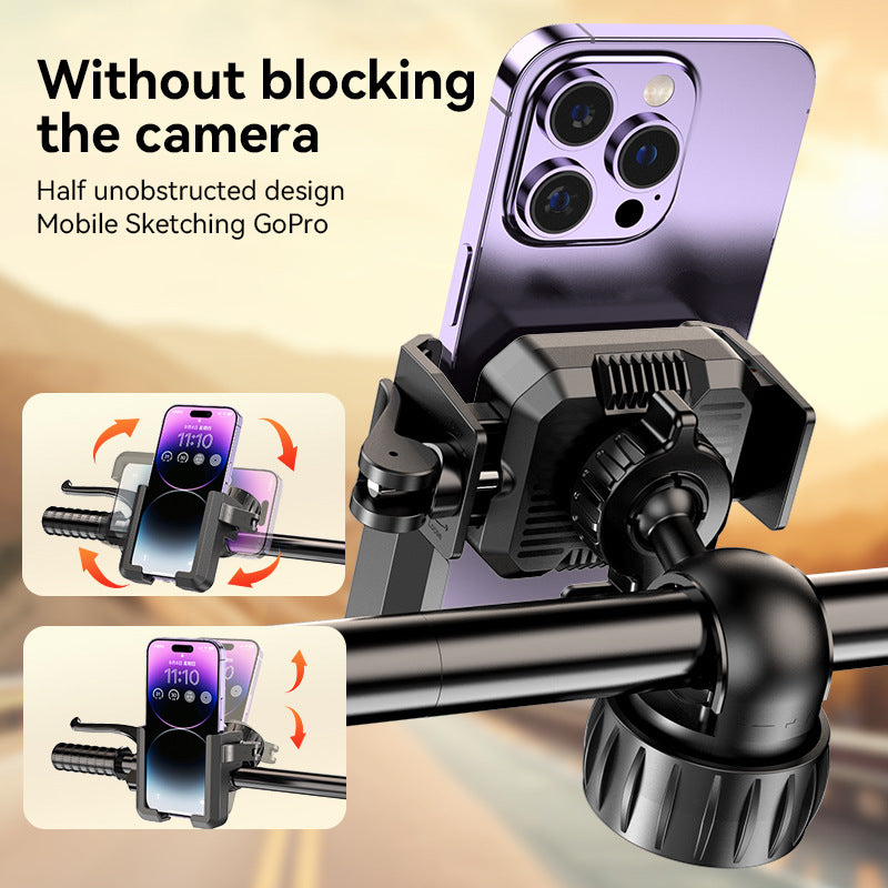 Anti-Vibration Bicycle Phone Mount – Secure Handlebar Holder for Cycling & Recording