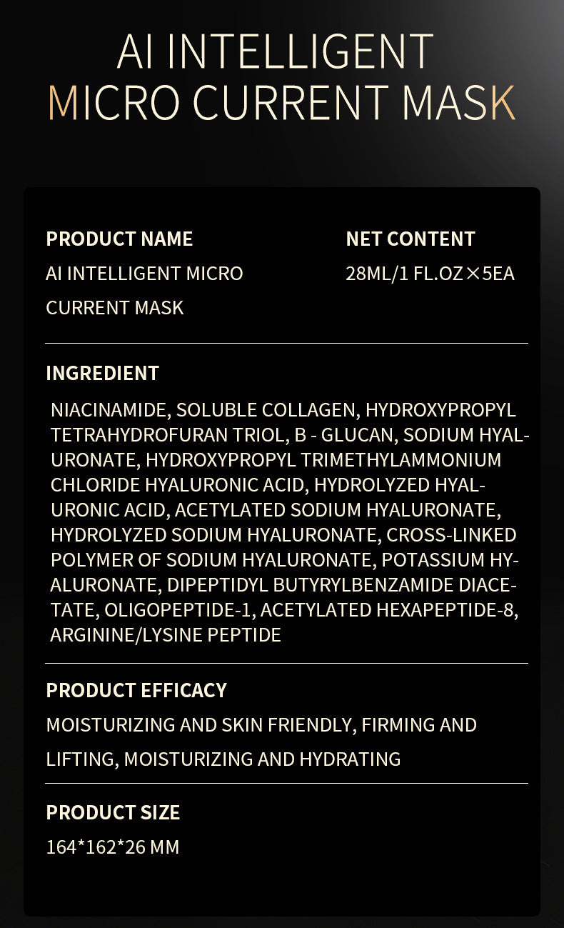 Smart Microcurrent Collagen Face Mask – Hydration & Firming Skincare Device