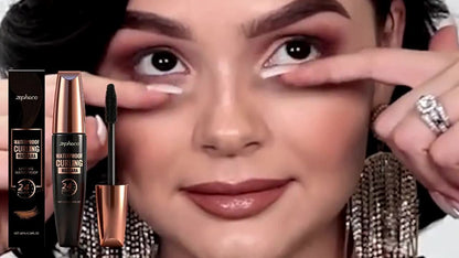 Máscara de pestañas Zephoco Waterproof Curling: aplicación suave, efecto lifting y acabado resistente a las manchas.