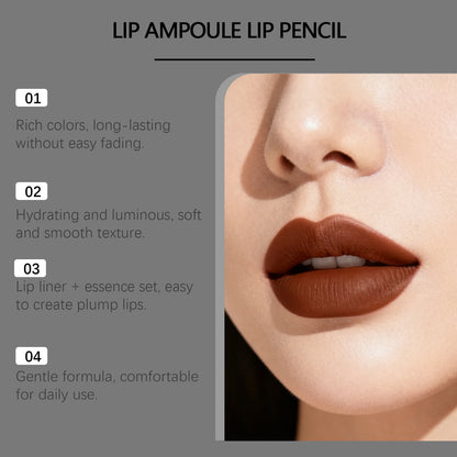 Duo Ampoule à Lèvres et Crayon à Lèvres – Définition Lisse Longue Tenue