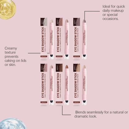 Sombra de ojos en barra multiusos Zephoco: fórmula de mezcla suave, duradera y que no se corre.