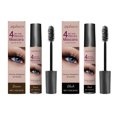 Zephoco 4-in-1 Lengthening & Volumizing Mascara (Black / Brown)