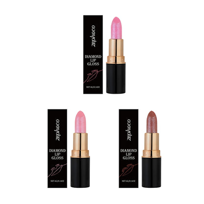 Zephoco Diamond Lip Gloss – Shimmer Finish Moisturizing Lipstick