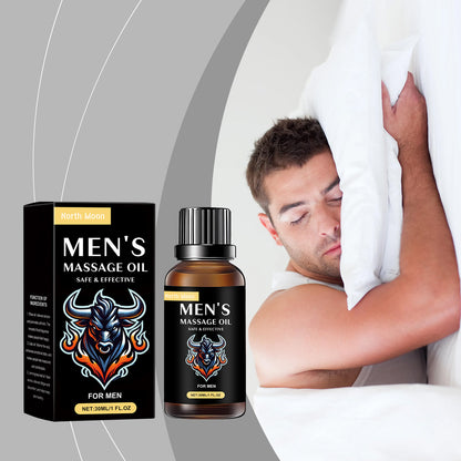North Moon Men’s Massage Oil – Lightweight Hydrating Body Care Oil for Daily Use (30ml)