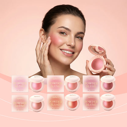 Zephoco Soft Luminous Powder Blush – Lightweight, Blendable Cheek Color