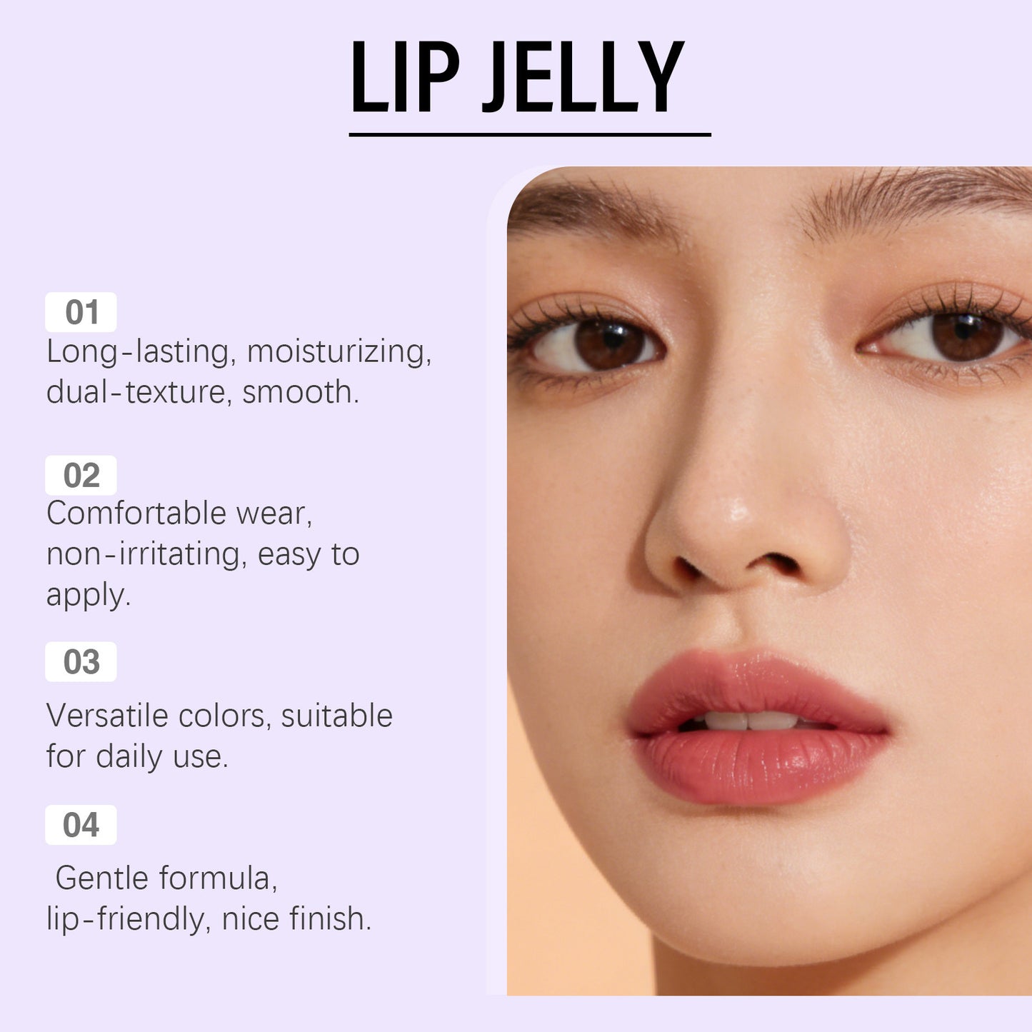 Zephoco Lip Jelly Duo Set – Rouge à lèvres fini brillant et mat