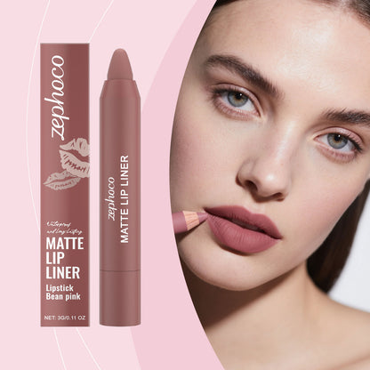 Zephoco Matte Lip Liner – Long-Wear Lipstick Pencil for Defined Lips