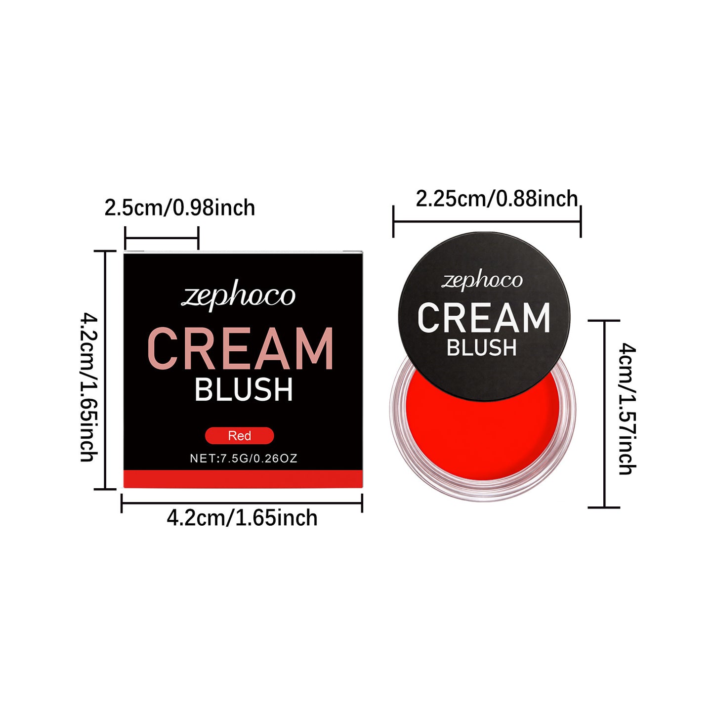 Zephoco Cream Blush – Lightweight Buildable Cream Blush with Smooth Color Payoff