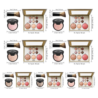 Palette de maquillage tout-en-un Zephoco – Fard à paupières, blush et highlighter avec pinceau pour une utilisation quotidienne et pour offrir