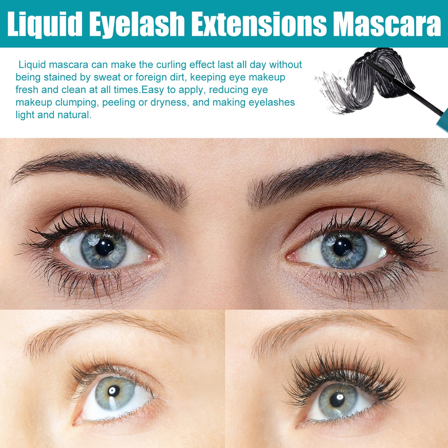 Máscara de pestañas EELHOE Length &amp; Volume: acabado suave, definición natural de las pestañas