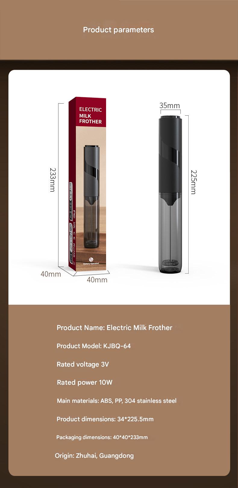 Portable Electric Milk Frother – Handheld Coffee Foamer & Egg Beater for Home Use