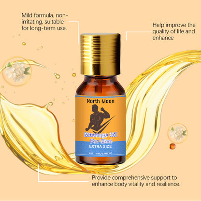 North Moon Men’s Massage Oil – Lightweight Hydrating Body Care Oil for Daily Use (10ml)