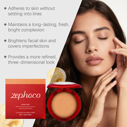 Zephoco Concealer Foundation Balm – Lightweight Coverage Makeup Compact