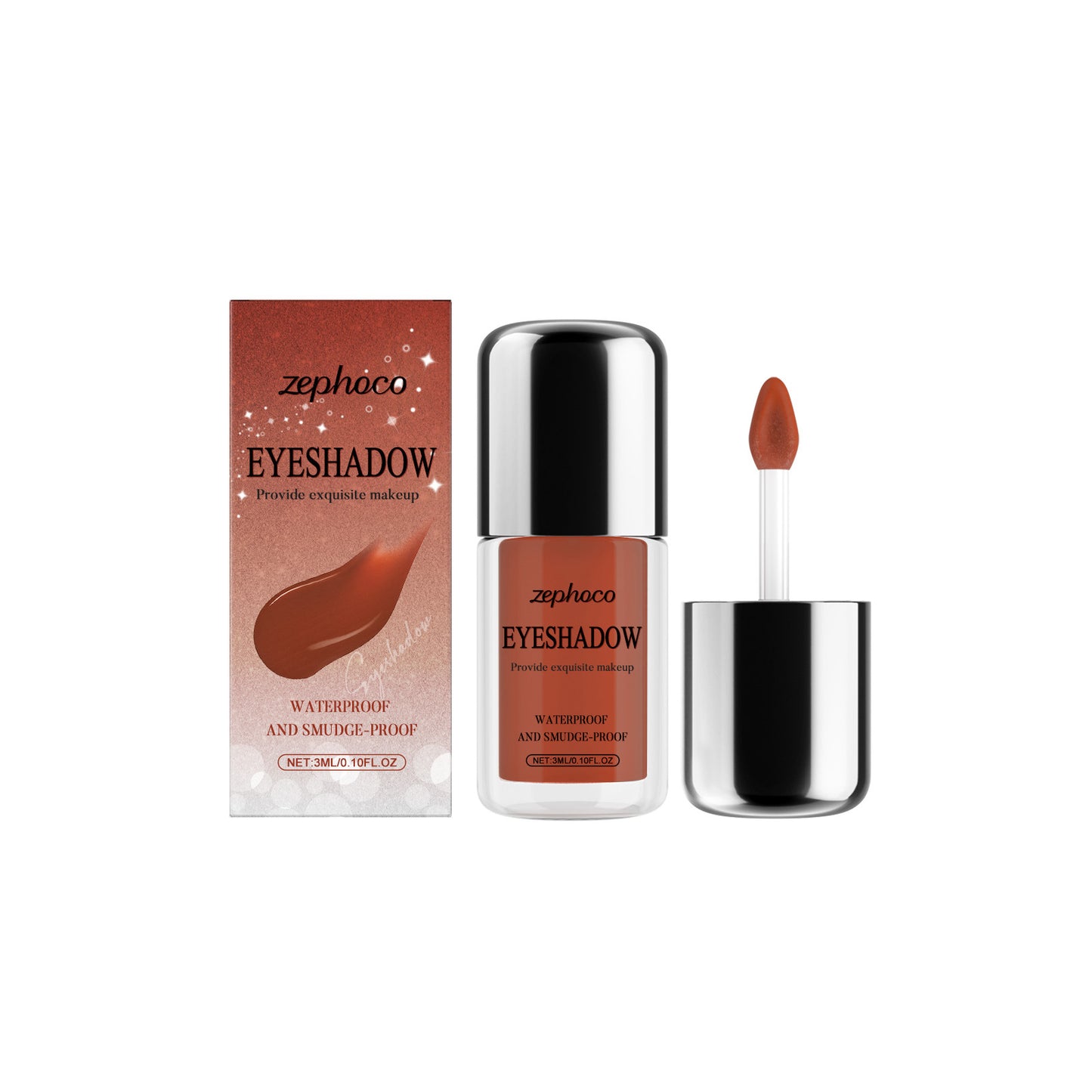 Sombra de ojos líquida Zephoco: secado rápido, suave y resistente a las manchas (varios tonos)